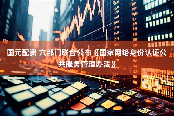 国元配资 六部门联合公布《国家网络身份认证公共服务管理办法》