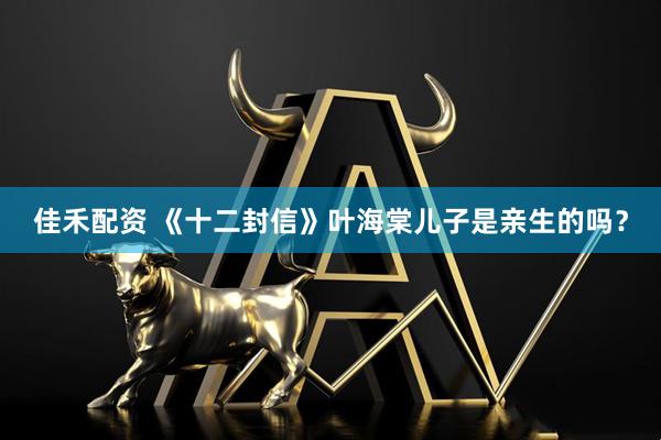 佳禾配资 《十二封信》叶海棠儿子是亲生的吗？
