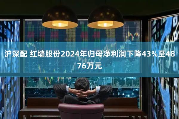 沪深配 红墙股份2024年归母净利润下降43%至4876万元